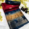 Shlok A1 Dola Silk Saree with elephant motifs and tie-dye design