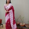 Shlok A1 Pure Chanderi Cotton Saree with batik and hand-painted floral prints